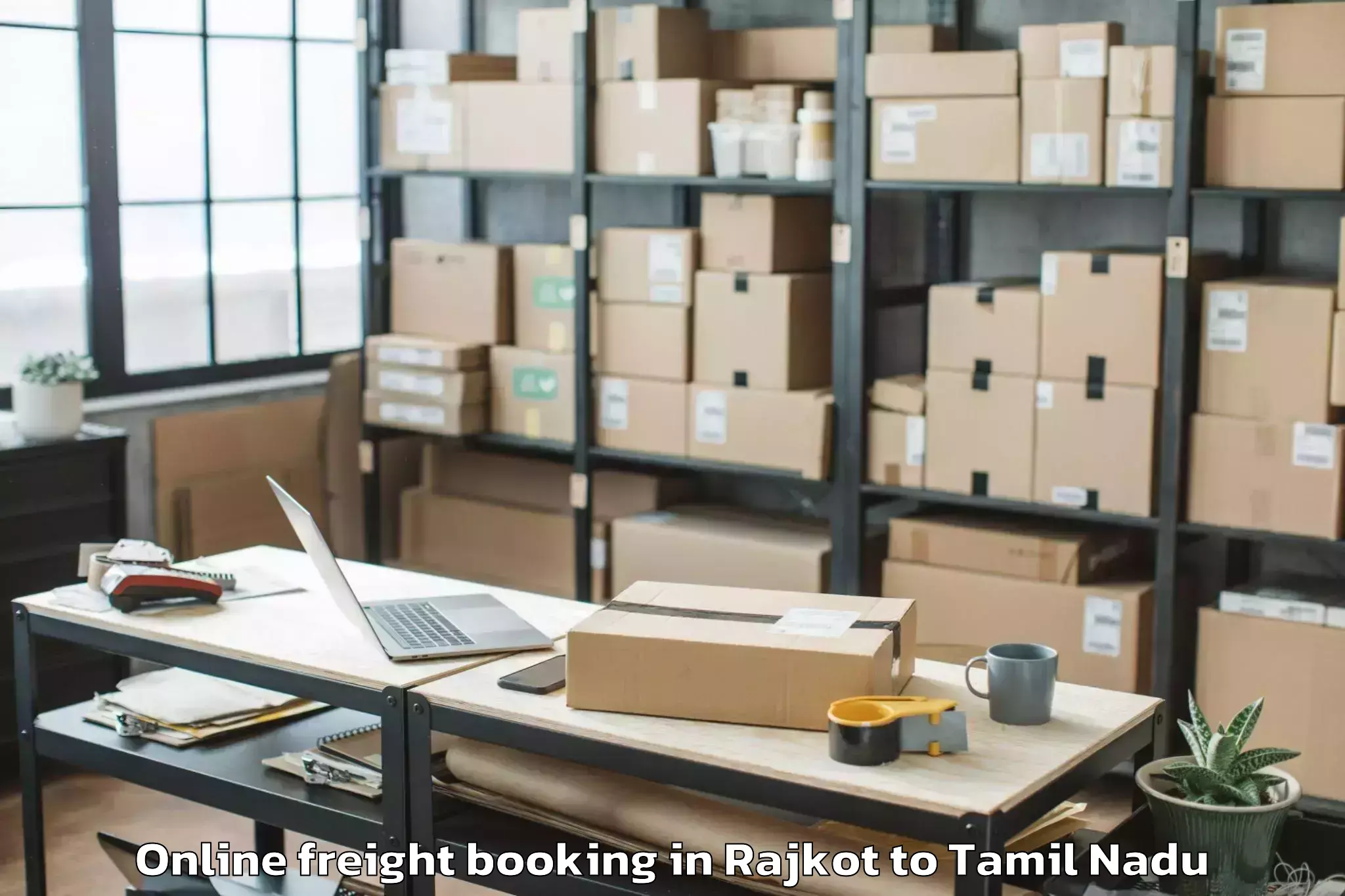 Easy Rajkot to Ettaiyapuram Online Freight Booking Booking